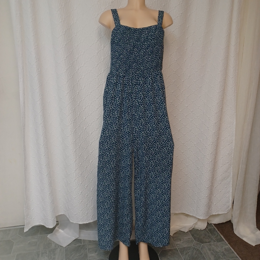 DAKOTOO women 2XL Blue Floral Women's Jumpsuit - Picture 3 of 16